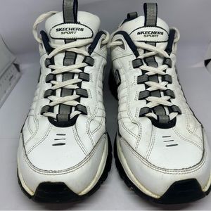 Skechers Sport White Lace Up Energy After‎ Burn Sneakers Men's 11